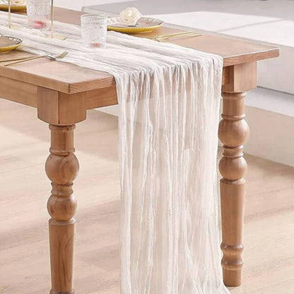 Semi-Sheer Gauze Table Runner Sage Cheesecloth Table Setting Dining Vintage Wedding Decoration Banquets Arches Retro Boho Dec