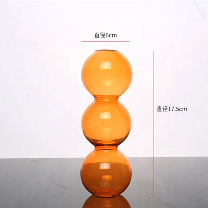 Nordic Glass Vase Home Decor Living Room Decoration Terrarium Flower Vase Plant Pots Decorative Home Accessories Decoration G