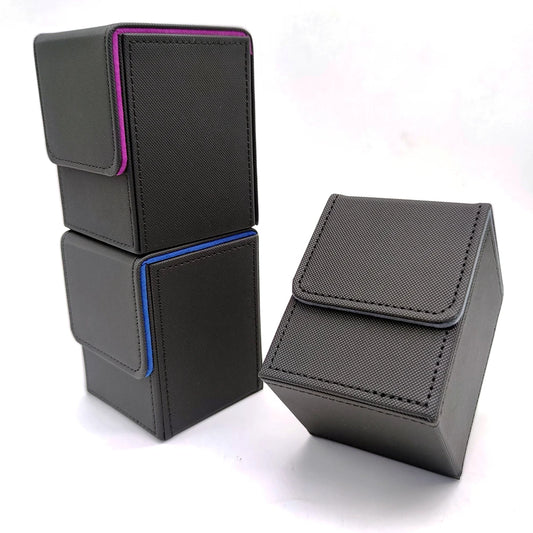 Card Fit For 100+Single Sleeved Cards , Leather Trading Commander Deck Box Compatible With Card Deck,Game Card Box