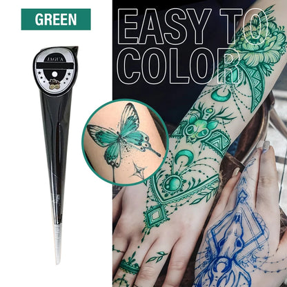 Henna Temporary Tattoo Non-Toxic Cone Body Paint Brown Tattoo Paste Waterproof Body Art Cream For Skin Decoration Festival Bo