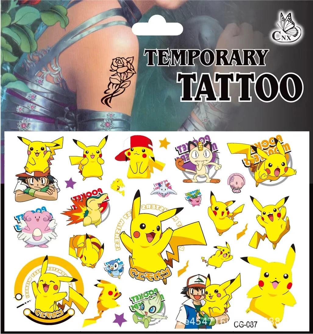 PokeMons Theme Party Favors Slap Bracelets Stickers Balloons Party Gifts Goodie Bag Stuffers Fillers Birthday Party Decoratio