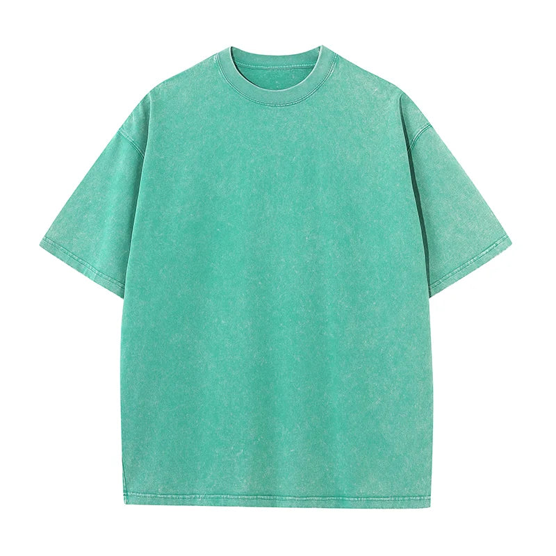 100% Cotton T-shirt Custom Logo Street Trend Short Sleeve T-shirt Embroidery Design European American Size Tops Printing Patt