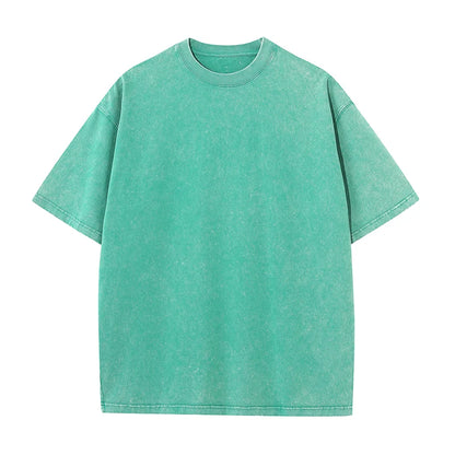 100% Cotton T-shirt Custom Logo Street Trend Short Sleeve T-shirt Embroidery Design European American Size Tops Printing Patt