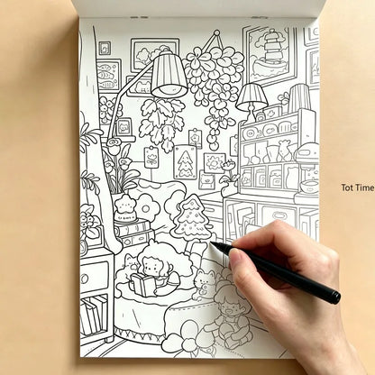 A Beautifully Designed Graffiti Pattern for Copying and Coloring Decompression Drawing Book,24 Different Interesting Patterns
