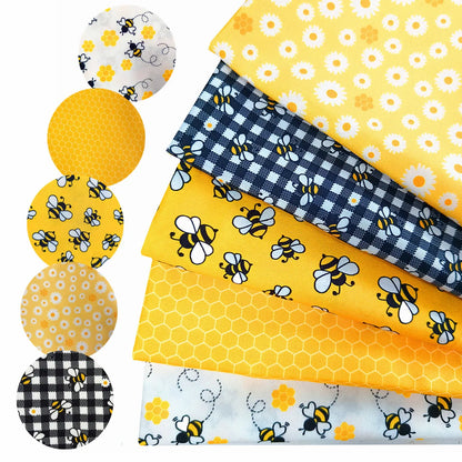5pcs Fabric, Printed Fabric, PreCut Fabric; Sewing Supplies For Patchwork Sewing And DIY Clothing Crafts