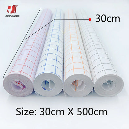 12"x 16FT Mid Tack Adhesive Clear Application Transfer Paper Tape Sign Vinyl 4 Assorted Colors Sticker Cutting Craft Decals D