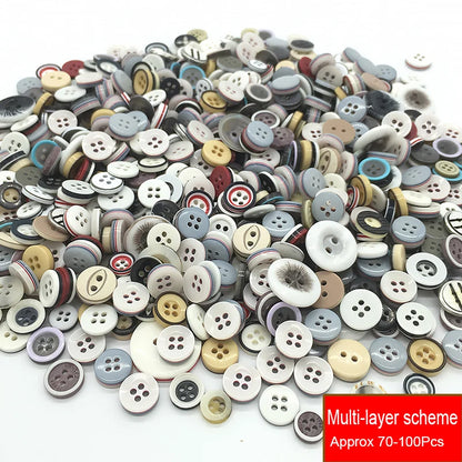 50g/Pack Mix Size Mix color Resin Button 1-3cm Sewing Buttons For Scrapbook Crafts DIY Handmade Sewing Accessories