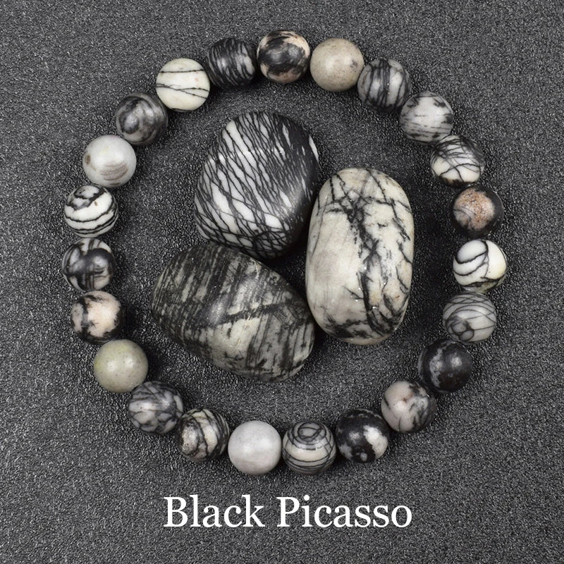 Natural Golden Obsidian Stone Beads Bracelet Men Women Golden Light Rainbow Obsidian Raw Stone Round Bead Natural Energy Jewe