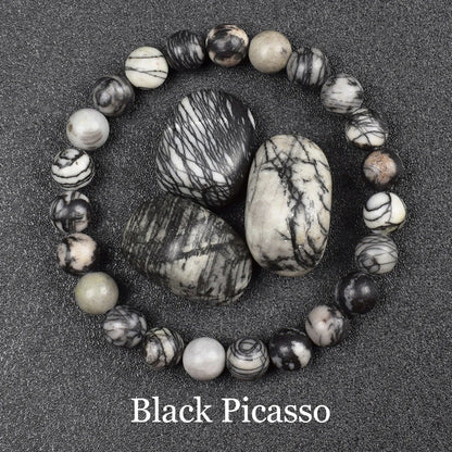 Natural Golden Obsidian Stone Beads Bracelet Men Women Golden Light Rainbow Obsidian Raw Stone Round Bead Natural Energy Jewe