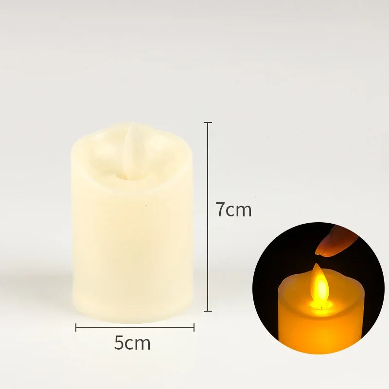 Flameless Flickering LED Candles Light Flameless Candles Battery Powered Candles for Wedding Decor Birthday Party Supplies Wa