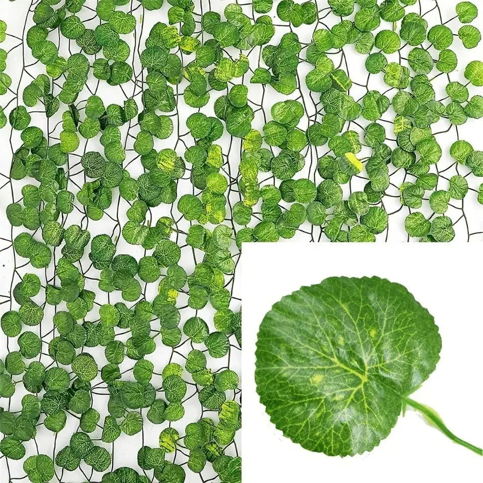 4/10M Artificial Plant Green Ivy Leaf Garland Fake Plant Creeper Hanging Vine Outdoor DIY Garden Wall Wedding Party Home Deco