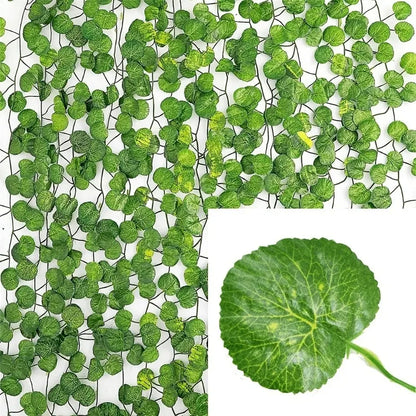 4/10M Artificial Plant Green Ivy Leaf Garland Fake Plant Creeper Hanging Vine Outdoor DIY Garden Wall Wedding Party Home Deco
