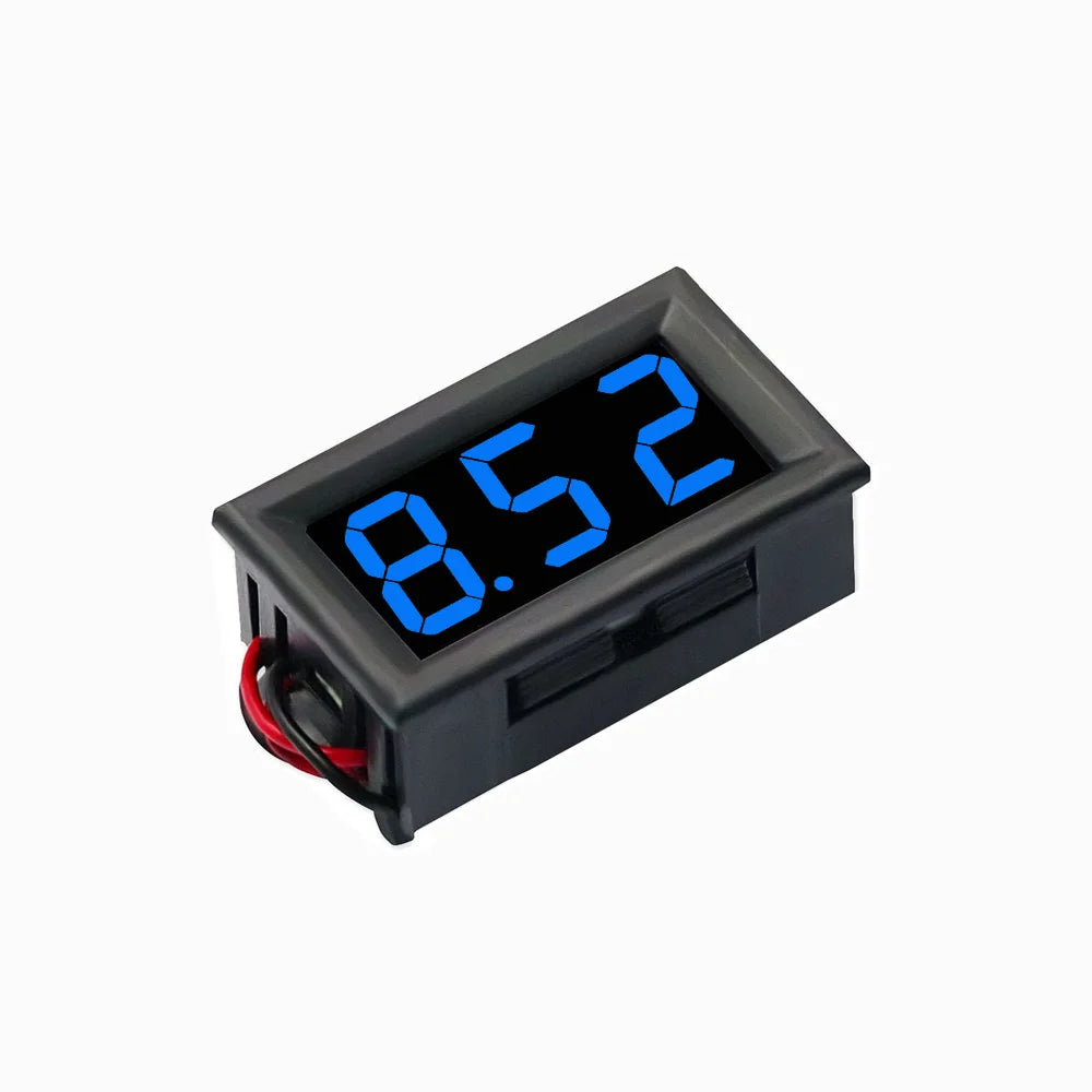 Digital Voltmeter DC 4.5V to 30V Digital Voltmeter Voltage Panel Meter Red/Blue/Green For 6V 12V Electromobile Motorcycle Car