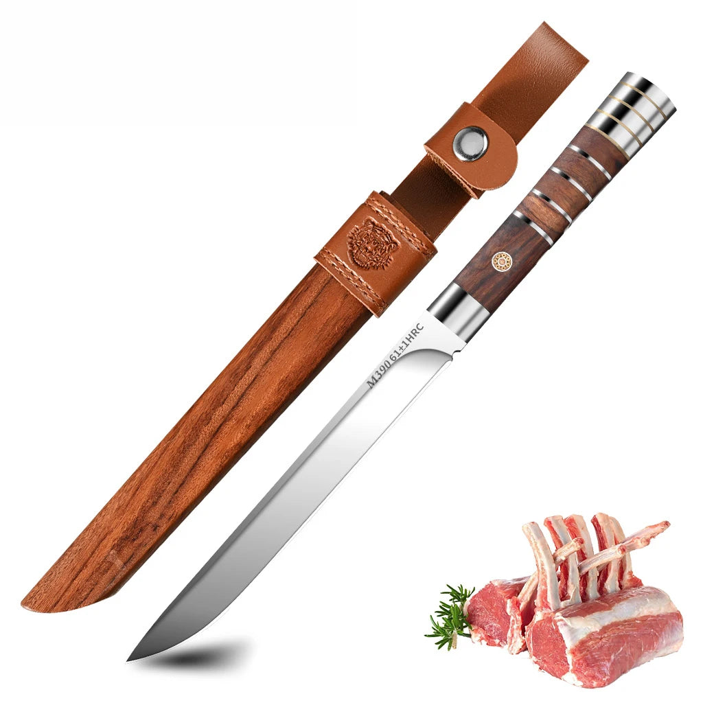 1/2/3-piece meat cutting knife set -M390 stainless steel 62HRC ultra-sharp blades suitable for cutting fruits and removing bo