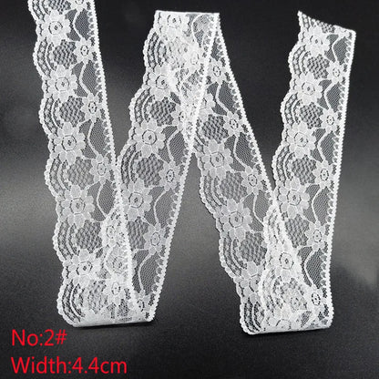 10 Yards 38 Kinds of White Lace Ribbon African Lace Fabric DIY Webbing Decoration Gifts Packing Sewing Clothes Material Craft
