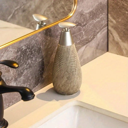 Creative Retro Style Ceramic Push-Type Soap Dispenser With Pump, Hand Soap Bottle, Suitable For Bathrooms Kitchens And Toilet