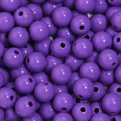 10-100Pcs/Lot 6-20mm Solid Color Round Acrylic Beads Loose Spacer Beads For DIY Keychains Decoration Handmade Crafts Accessor