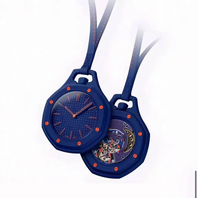2026 New Hot Pocket Watch Octagonal Pop Style Neck Quartz Movement Candy Color Quartz Watch Color Niche Personality Removable
