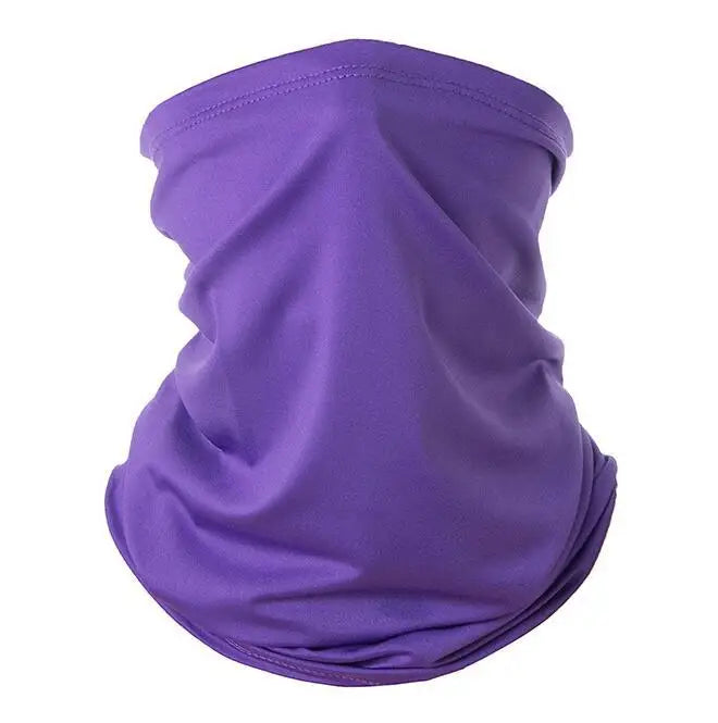 Outdoor Ice Silk Sun Protection Bib Spring and Summer Motorcycle Neck Cover Sports Magic Bandana Riding Mask Full Face - DARK