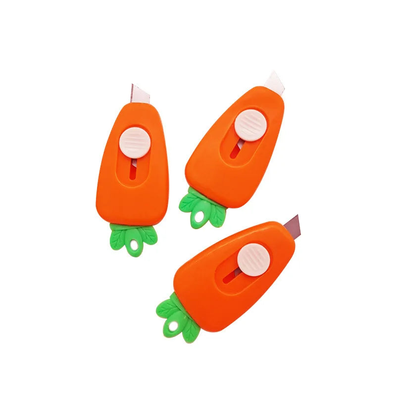 Lytwtw's Kawaii Mini Pocket Carrot INS Utility Knife Box Knife Paper Cutter Craft Wrapping Stationery