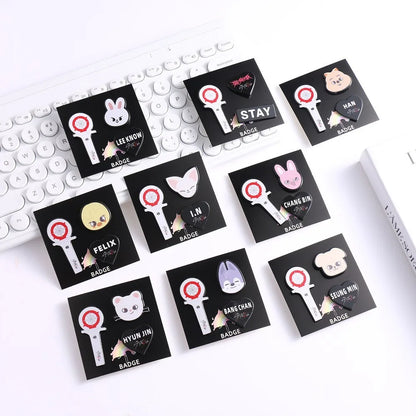 Stray kids mini brooch decoration accessories three piece set SKZOO mini animal bag clothing personalized decoration brooch