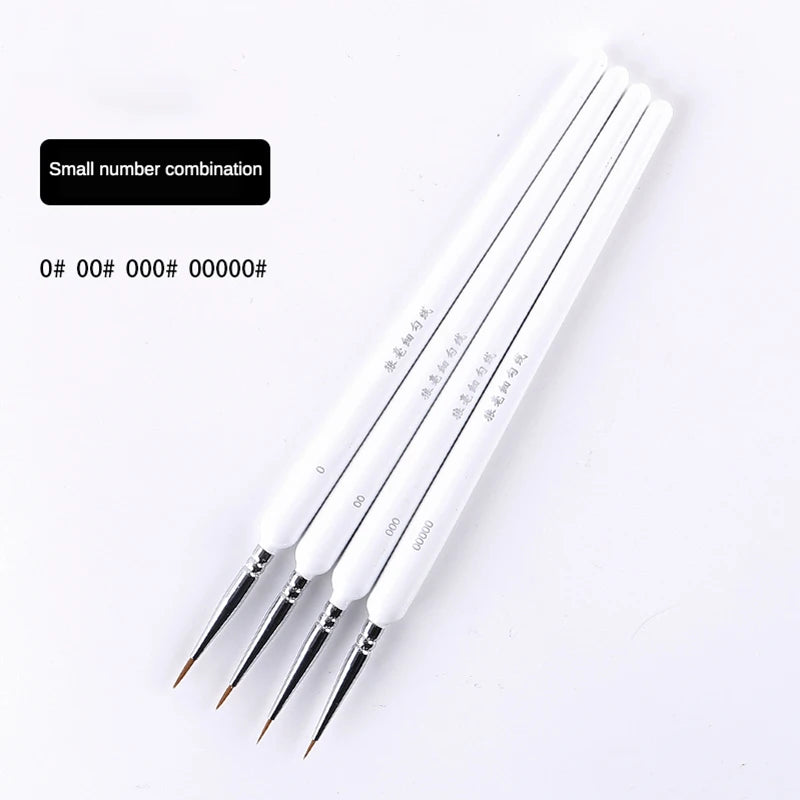 4/5/10pcs Miniature Hook Line Pen Art Painting Brushes Weasel Hair Paint Brush Gouache Watercolor Oil Paint Artists Hand Pain