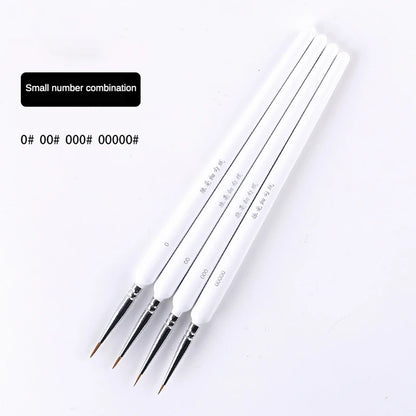 4/5/10pcs Miniature Hook Line Pen Art Painting Brushes Weasel Hair Paint Brush Gouache Watercolor Oil Paint Artists Hand Pain