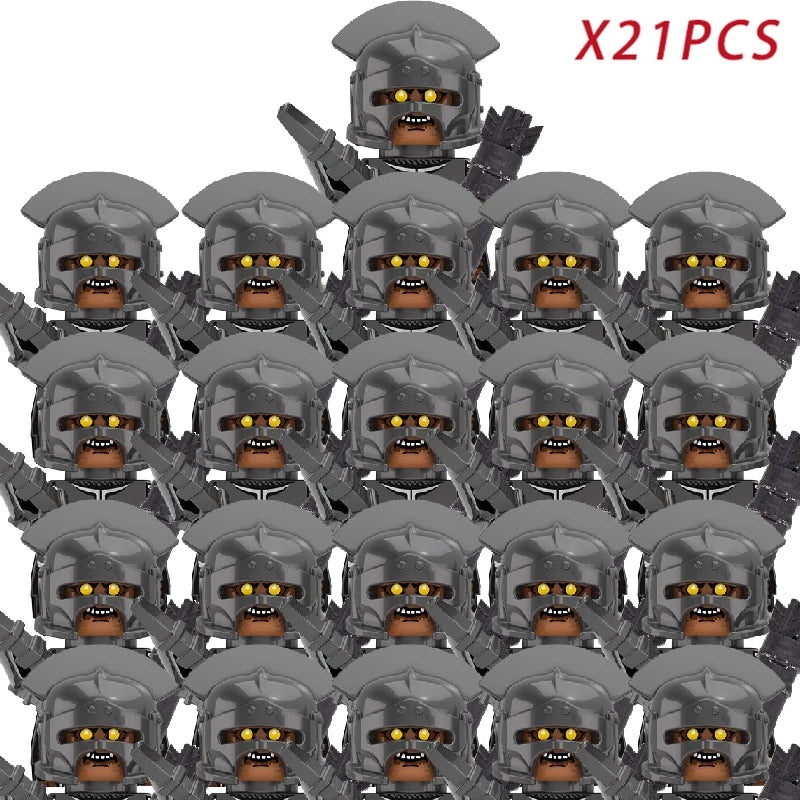 Medieval Movie Knights Building Blocks toys Lord Ring Figure Bricks Toy Christmas birthday gifts - RZXP259x21