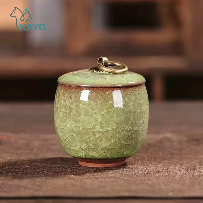 Ceramics Ash Urn Sealed Cremation Funeral Ashes Keepsake Small Animals Pet Dog Cat Memorial Suitable Home Fireplaces Burial -