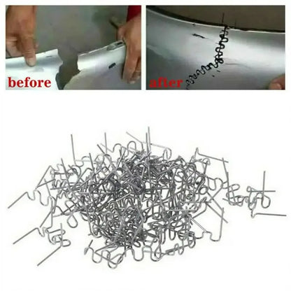 300Pcs Plastic Welder Hot Stapler Standard Pre-cut Corrugated Staples Bumper Body Repair 0.8/0.6mm Stainless Steel Welding To