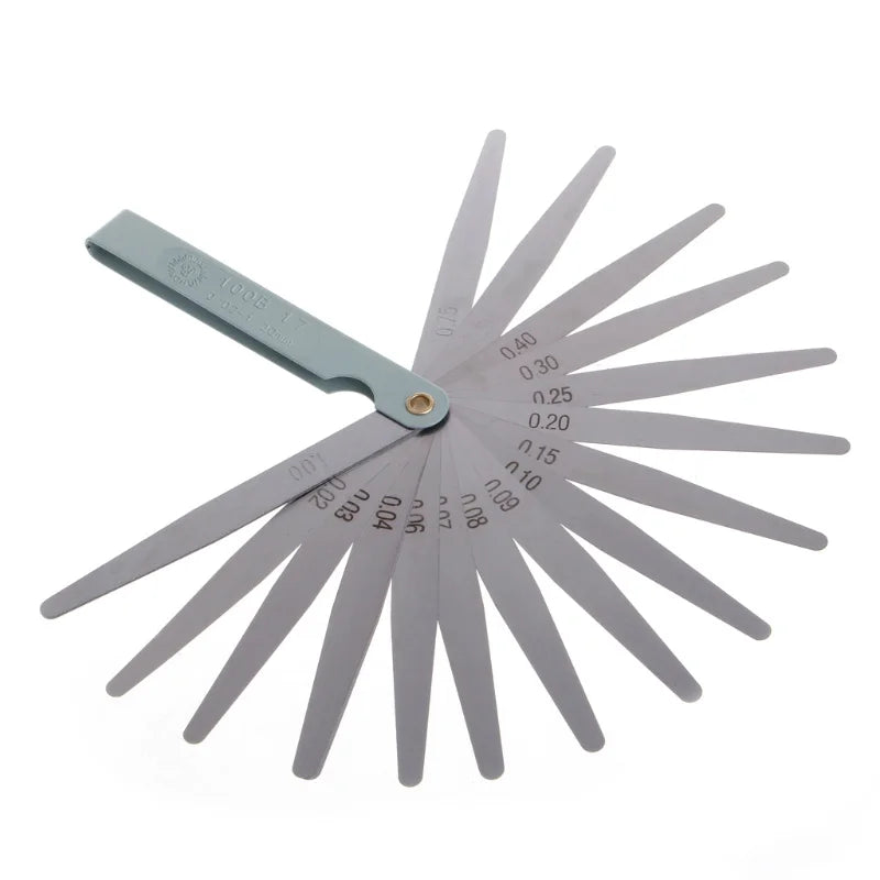 0.02-1.00mm 17 Blades Feeler Gauge Metric Gap Filler Gage Measurment Tool For Engine Valve Adjustment