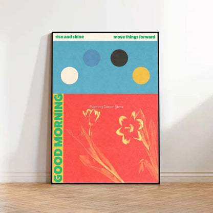 Mid Century Vintage Classic Colorful Posters Abstract Canvas Print Wall Art Canvas Painting for Living Room Home Decor TW10