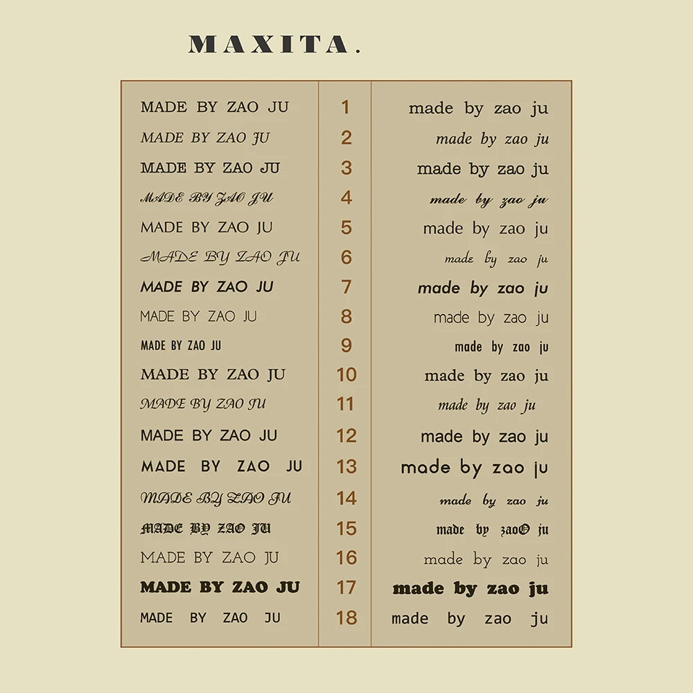 MAXITA Movable Type Hot Foil Stamping Kit | English Brass Type Set for Leather Craft, Packaging, and DIY Embossing 306Pcs