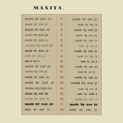 MAXITA Movable Type Hot Foil Stamping Kit | English Brass Type Set for Leather Craft, Packaging, and DIY Embossing 306Pcs