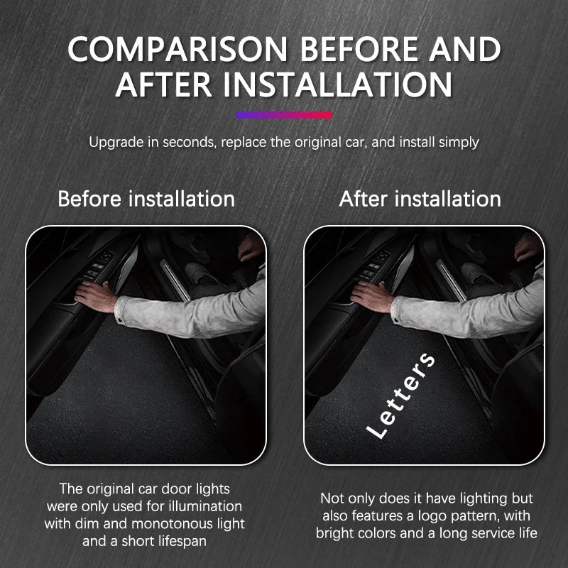 For Tesla Model 3 Model S Model X Model Y LED Logo Projector Puddle Light Ultra-Bright Welcome Light 3D Laser Ghost Shadow Li