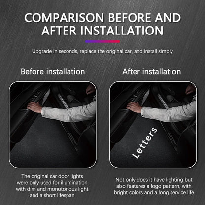 For Tesla Model 3 Model S Model X Model Y LED Logo Projector Puddle Light Ultra-Bright Welcome Light 3D Laser Ghost Shadow Li