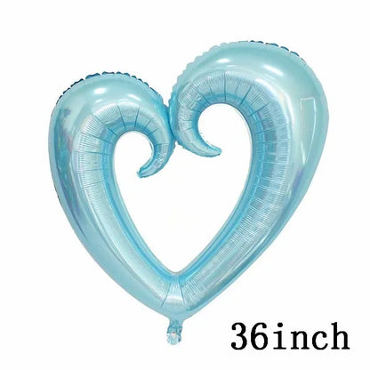 Love Heart Bear Foil Balloons Happy Birthday Valentine’s Day Party Decor Air Helium Globos Wedding Decorations Kids Toys Ball