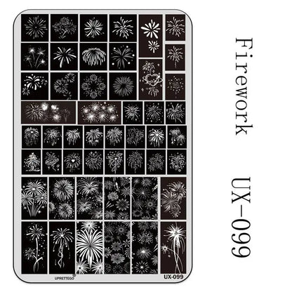 UX Serial 2 Stainless Steel Stamping Plate Template Abstract Vintage Fabric Texture Pattern Xmas Halloween Floral LaceUX52