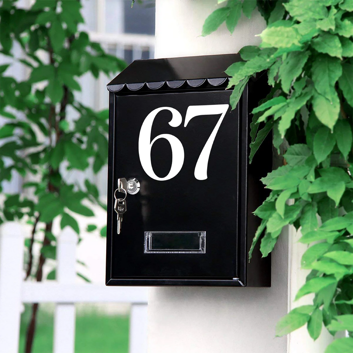 2 Sheets, 20pcs Mailbox Numbers Stickers Waterproof Outdoor Address Numbers for House Door Fence Curbside Street Address Self