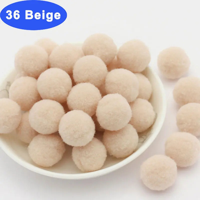 30-300Pcs Soft Pom Poms Fluffy Balls Pompon Mixed 40Colors Pompom Fur Ball for Kids DIY Craft Wedding Decor 8/10/15/20/25/30m