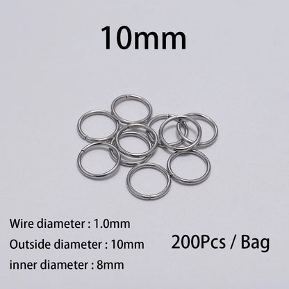200Pcs Stainless Steel Open Jump Rings for Jewelry Making Supplies DIY Double Loops Split Rings Connectors For Jewelry Findin