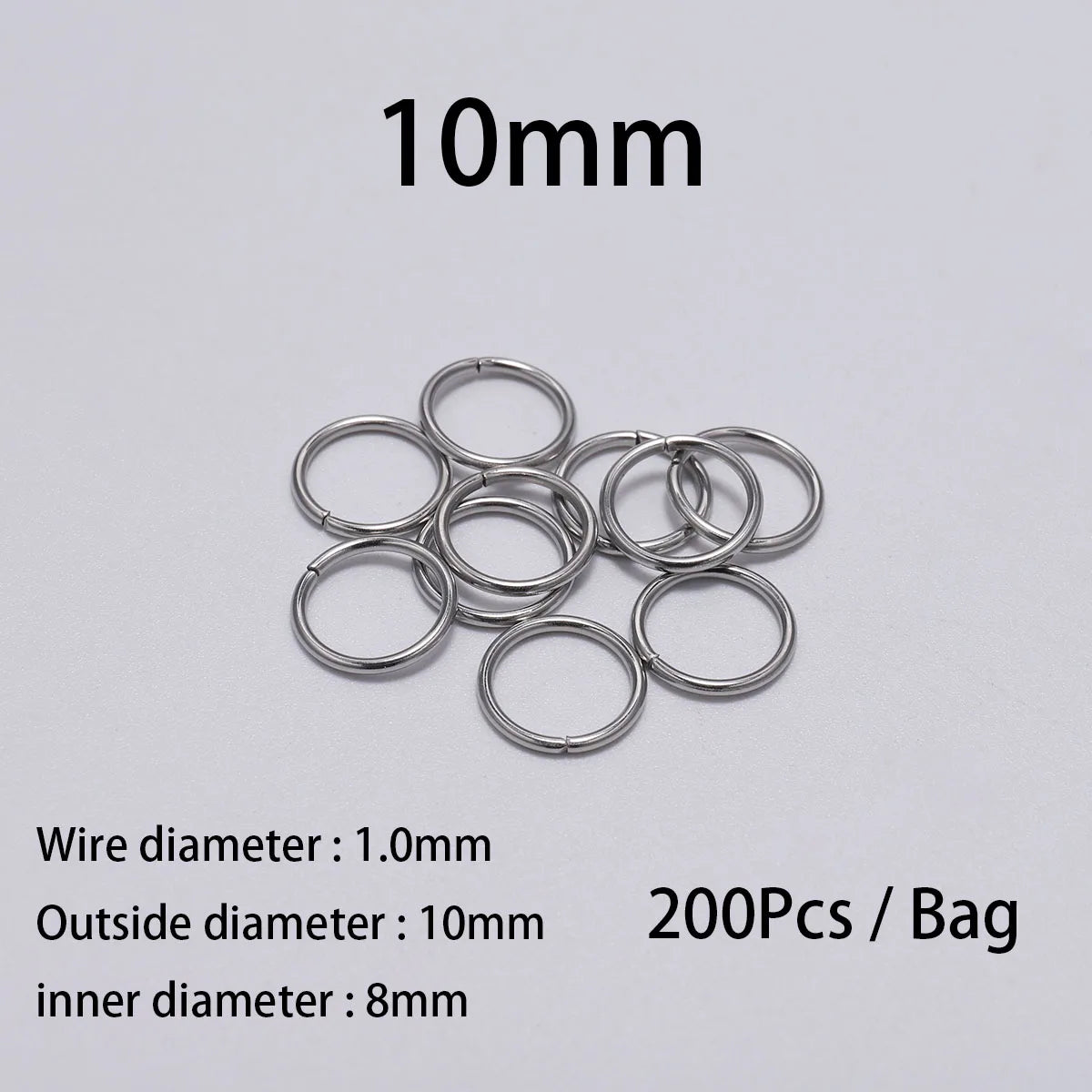 200Pcs Stainless Steel Open Jump Rings for Jewelry Making Supplies DIY Double Loops Split Rings Connectors For Jewelry Findin