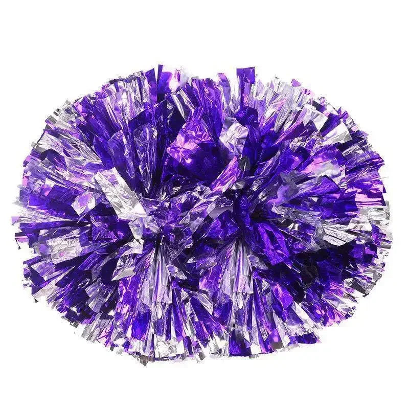 1pc Cheerleading Pom Poms with Handle Cheer Balls Big Gold Silver Red Yellow Blue Hand Dance Pompoms Accessories for Women Ki