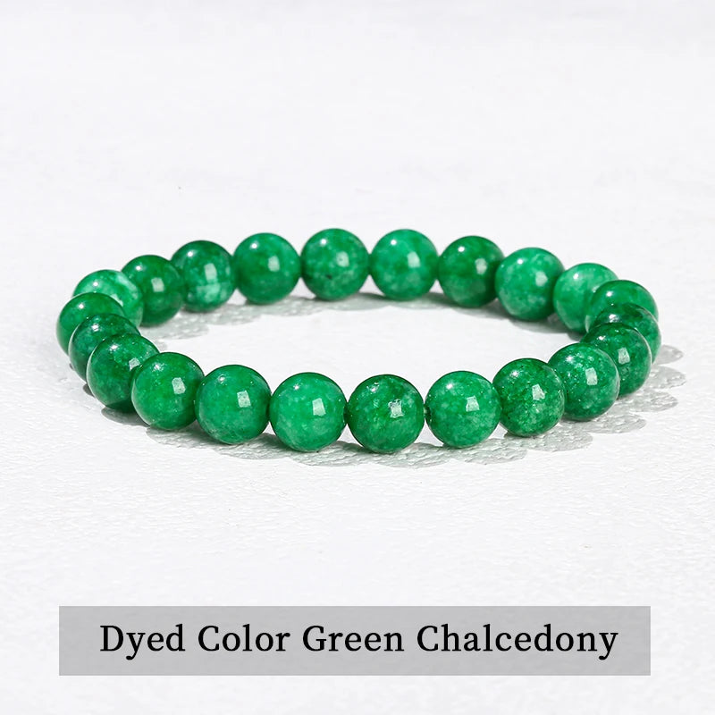 JD Natural Stone Beads Bracelet Amethyst Tiger Eye Crystal Quartz Agate Gem Beads Bangles Women Men Reiki Healling Jewelry Gi