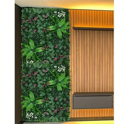 Artificial Green Wall Panels Faux Jungle Grass Decor for Home Garden Vibrant Greenery Mats for Outdoor Patio Weddings Christm