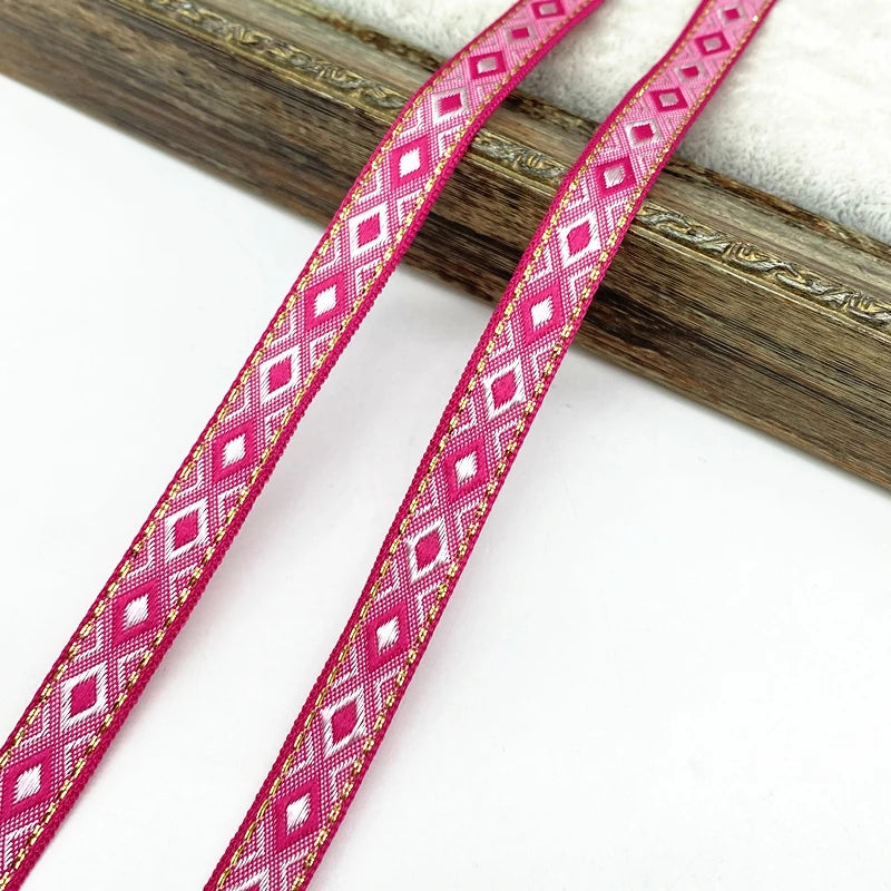 Lace Trim, Vintage Ethnic Lace Tape 2 Yards, 13mm Wide for Sewing, DIY Crafts, Lace Projects, Scrapbooking, Floral Tape - 08