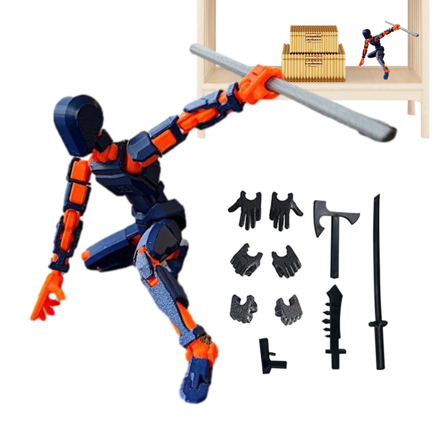 1PCS 13 Joints Figure Articulate Movable Dummy Doll Diy Assembly Toy 3D Printed Action Figure Stop Motion Animation Dummy - c