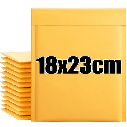 50/10x Kraft Paper Bubble Mailers Envelopes Bags Bubble Mailing Bags Home Yellow Self Seal Waterproof Cushion Envelopes Pouch