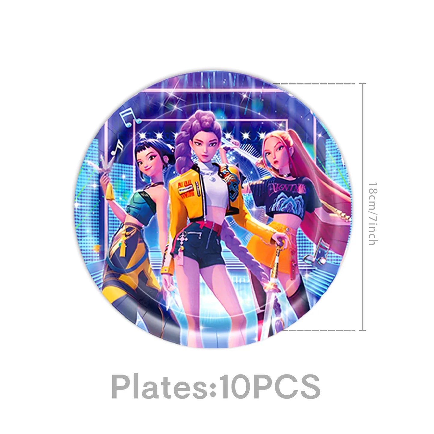 K Pop Birthday Party Decoration Tableware Set - Napkin Tablecloth Banner Paper Plates Slap Bracelets Stamps Baby Shower Suppl