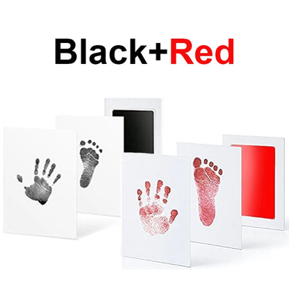 Baby Care Non-Toxic Baby Handprint Footprint Imprint Kit Baby Souvenirs Casting Infant Footprint Ink Pad Infants Clay Toy Gif